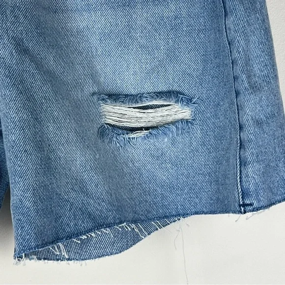 Blank NYC | Retro Warren High Rise Distressed Denim Shorts | 26 - Picture 8 of 14